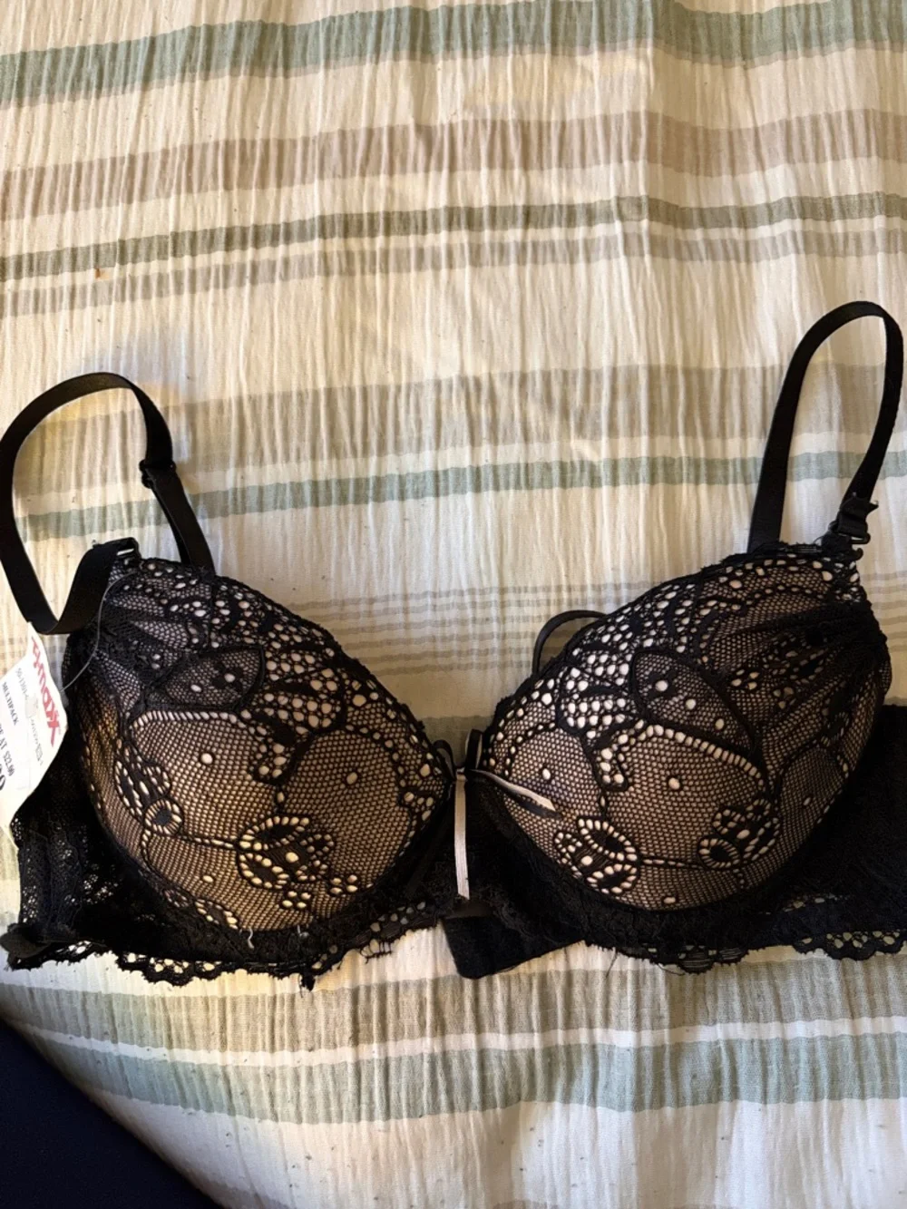Rene Rofe Black Lace Push-Up Bra - Unbranded - Picture 1 of 3